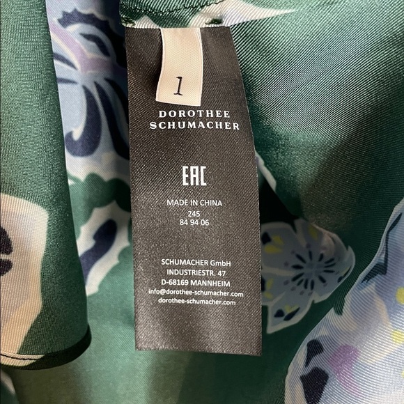 Dorothee Schumacher | Women’s 100% Silk Big Garden Button Down Blouse Size XS - Picture 5 of 9